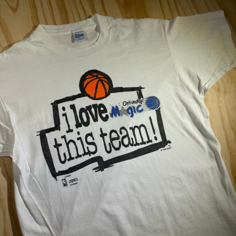 Salem Men's Orlando Magic I Love This Team Graphic Tee White Vintage Size L